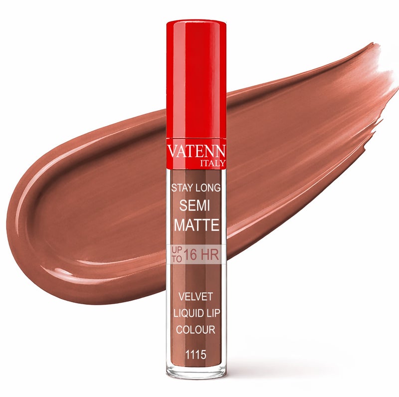 فاتن إيطاليا Stay Long Semi Matte Velvet Liquid lip color 1115 - Image 1